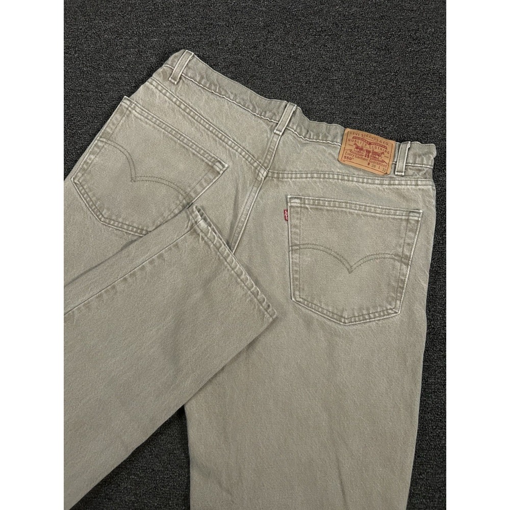 Vintage Levi's 550‎ Jeans Men's 38x32 (Fits 36x32) Faded Olive Brown Made In USA